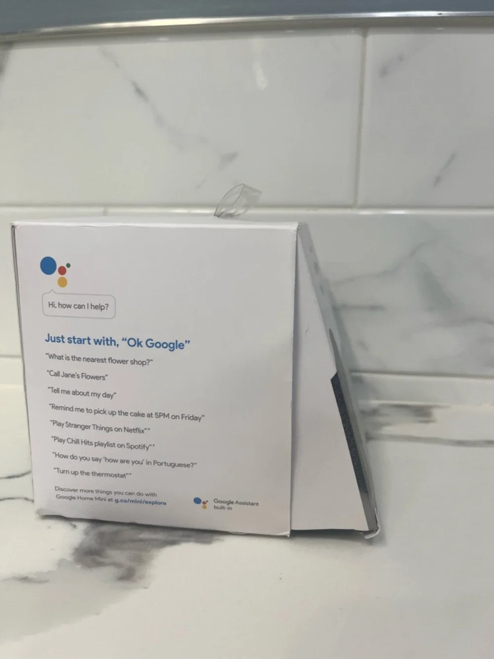New Open BoxGoogle Home Mini Bluetooth Speaker Smart‎ Assistant Charcoal GA00216